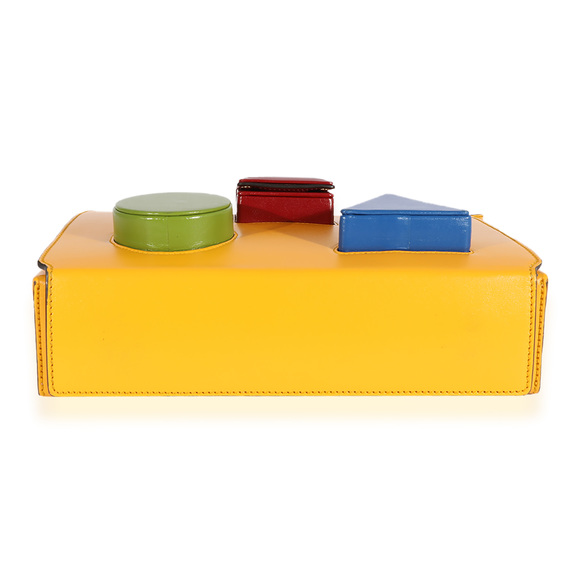 Gucci Yellow & Multicolor Leather Board Messenger Bag - Picture 5 of 7